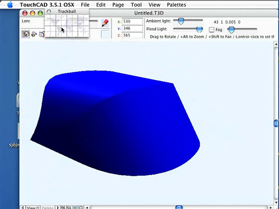 TouchCAD boat hood